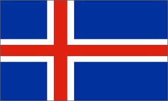 Bordsflagga Island (stor)