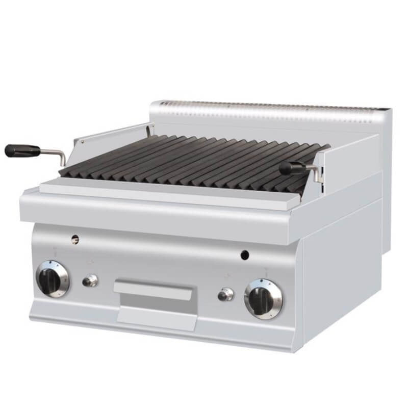 Lavastensgrill gas 2 zon 800x700x290 mm