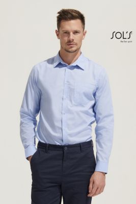 Skjorta - Långärmad poplin herr Baltimore Fit