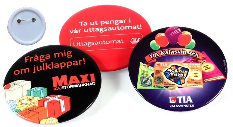 Knappar Kampanjknappar (75 mm Ø)
