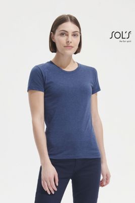 T-shirt, rund krage, figurnära (REGENT FIT DAM)