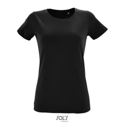T-shirt, rund krage, figurnära (REGENT FIT DAM)