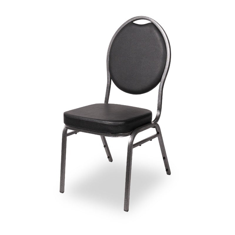 Bankettstol HERMAN DELUXE svart konstläder