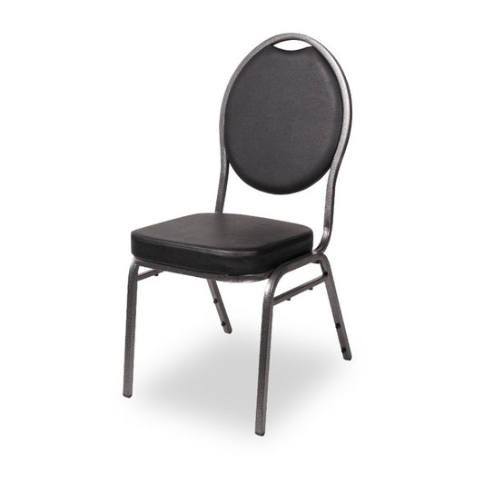 Bankettstol HERMAN DELUXE svart konstläder