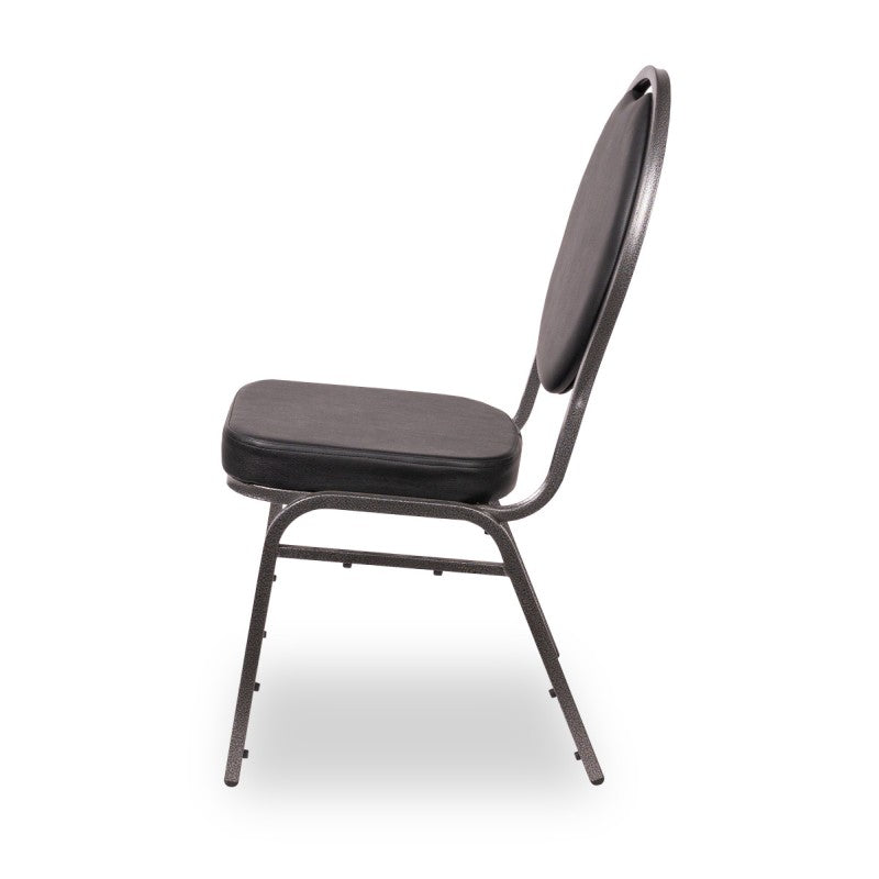 Bankettstol HERMAN DELUXE svart konstläder