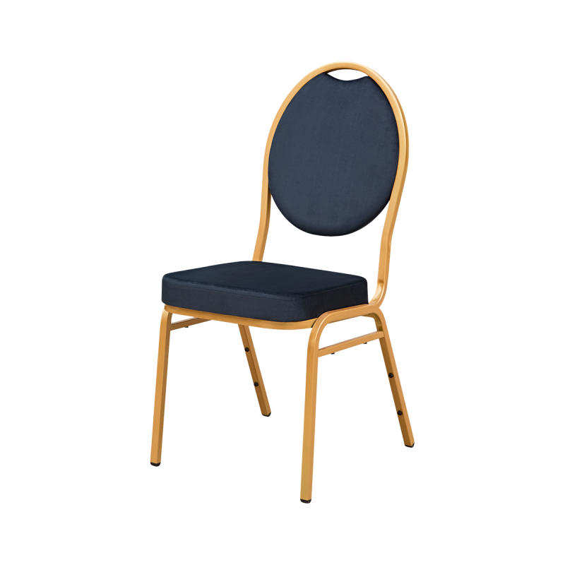 Bankettstol HERMAN MODERN svart sammet