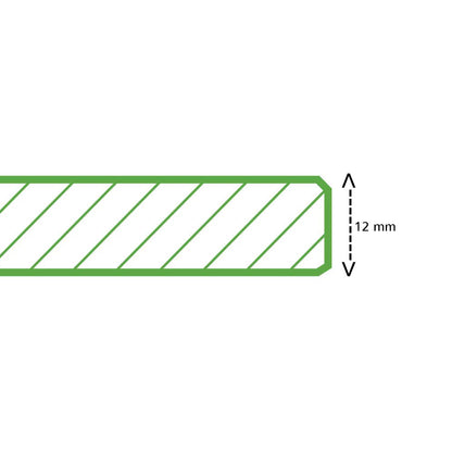 Bordsskiva Sune – kompaktlaminat 12 mm, antracit