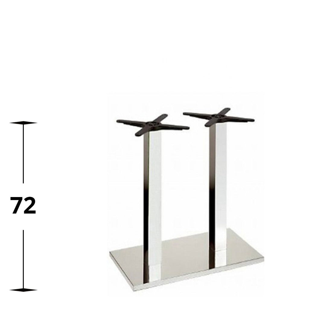 Bordsstativ Lund – Rektangulär, två pelare / Matbord 72 cm