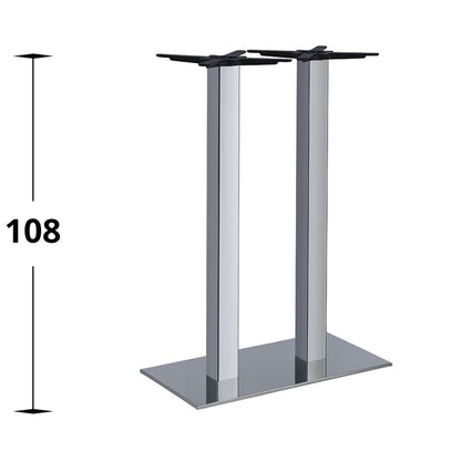 Bordsstativ Lund – Rektangulär, två pelare / Barbord 108 cm