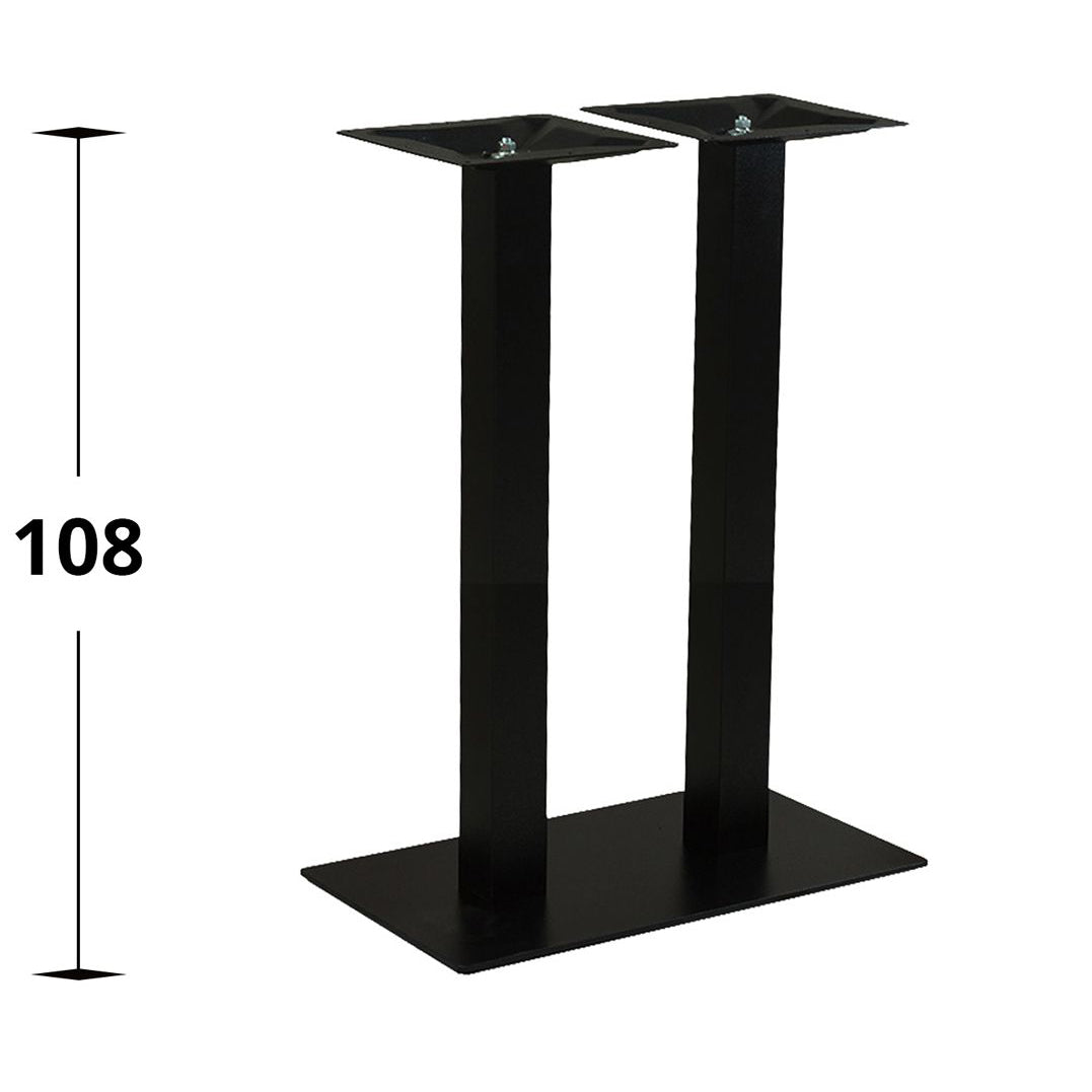 Bordsstativ Mora – Rektangulär, två pelare / Barbord 108 cm