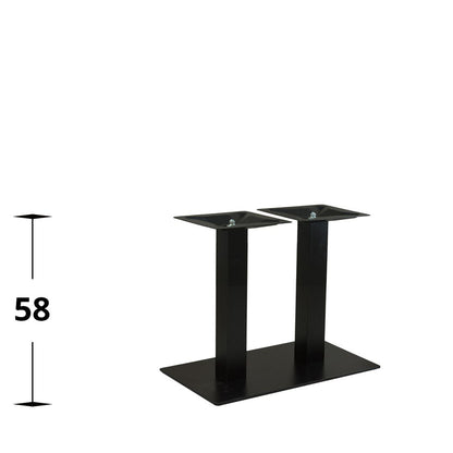 Bordsstativ Mora – Rektangulär, två pelare / Loungebord 58 cm