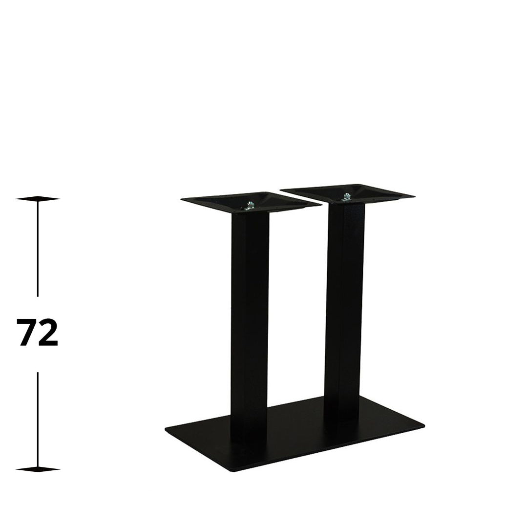 Bordsstativ Mora – Rektangulär, två pelare / Matbord 72 cm