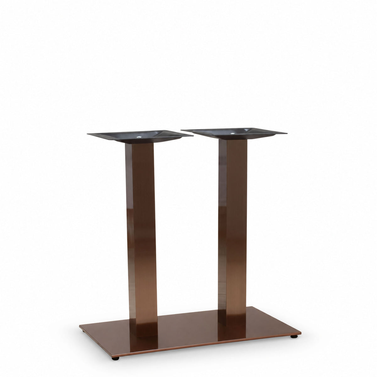 Bordsstativ Mora Metallic – Koppar / Rektangulär, två pelare / Matbord 72 cm