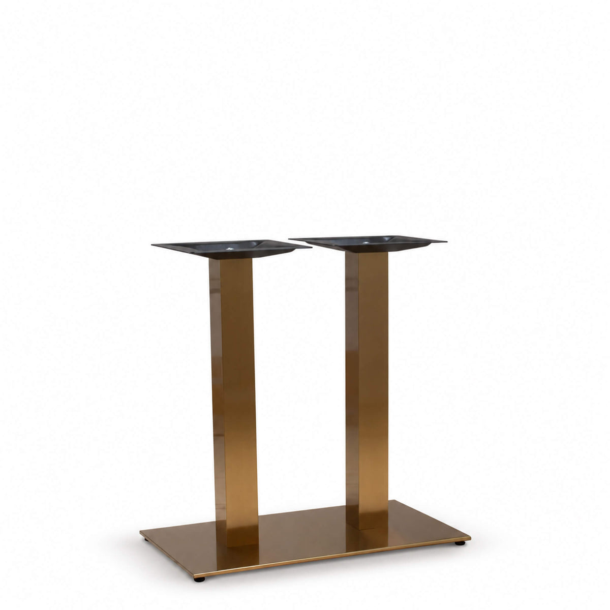 Bordsstativ Mora Metallic – Guld / Rektangulär, två pelare / Matbord 72 cm
