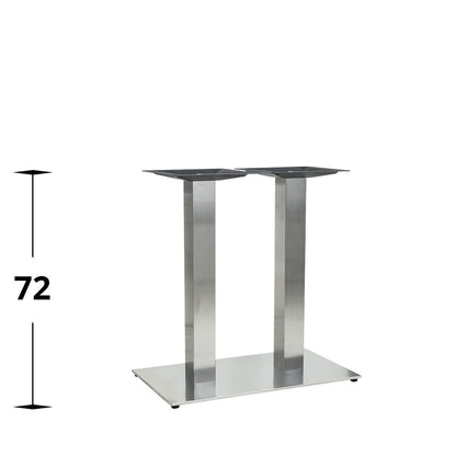 Bordsstativ Visby – Rektangulär, två pelare / Matbord 72 cm