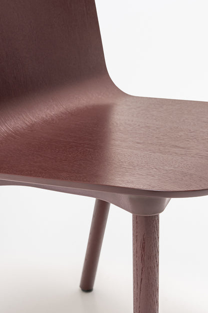 Nud Konferensstol, plywood med träunderrede