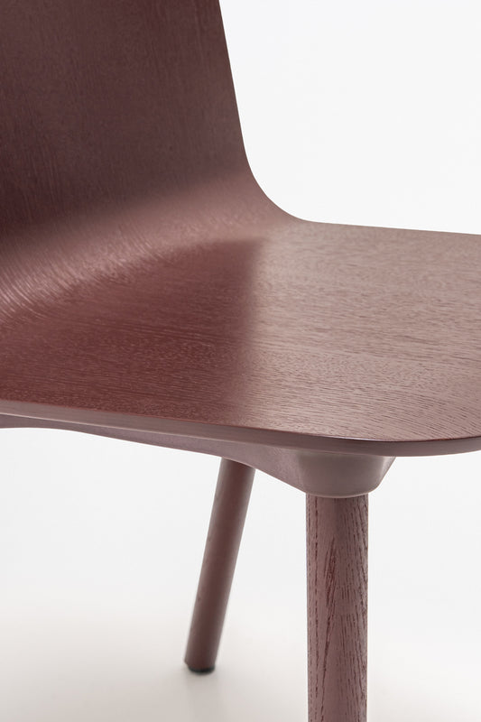 Nud Konferensstol, plywood med träunderrede