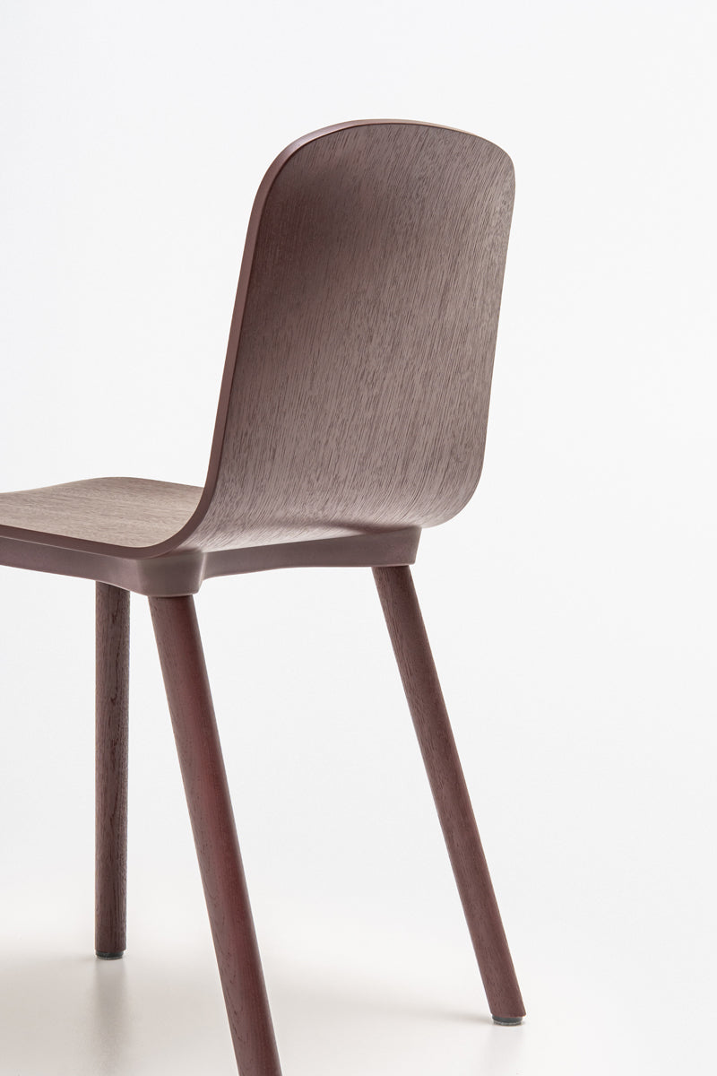 Nud Konferensstol, plywood med träunderrede