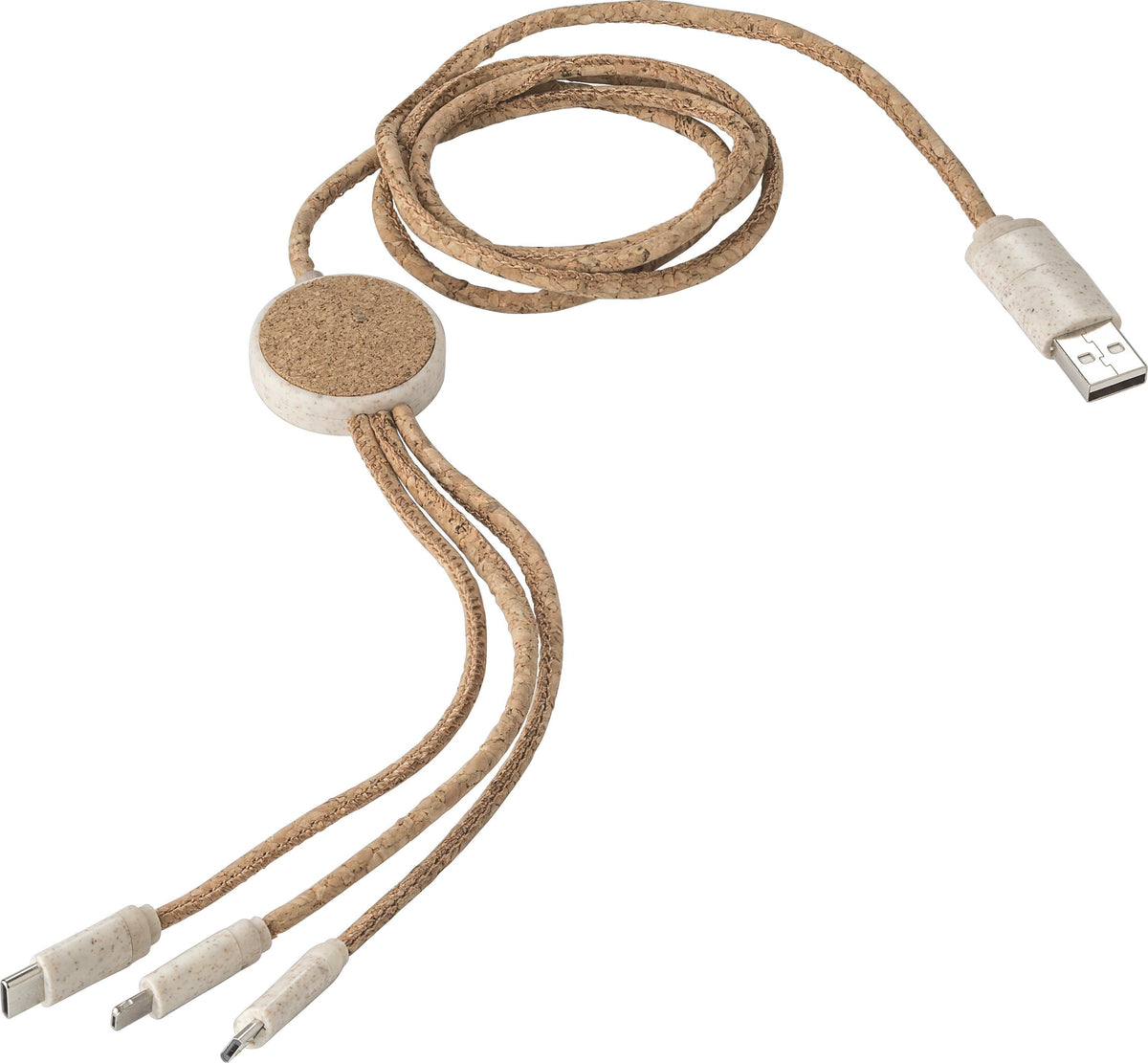 Laddningskabel | Kork | 4-i-1 | 1,20 m