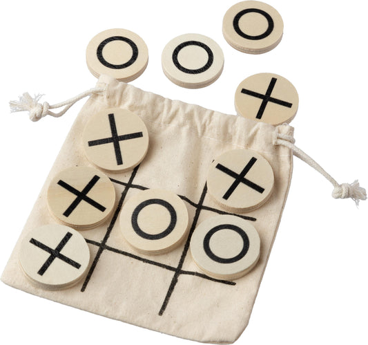 Tic Tac Toe | Trä | Bomullspåse