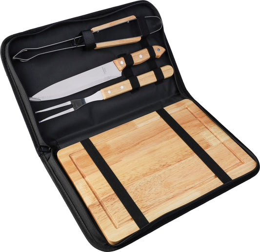 Grillset Kathleen | Rostfritt stål | 4 delar | Förvaringspåse i polyester