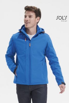 Jacka, Softshell, Unisex, med avtagbar huva och ärmar, (TRANSFORMER)
