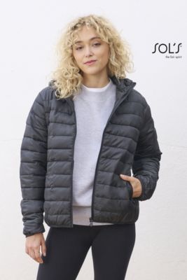 Jacka - Dam Lättviktsjacka med Vadderad Huva Stream Hooded Women