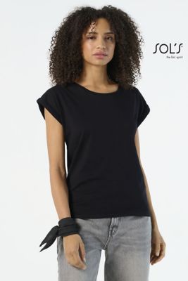 T-shirt, dam, med rund halsringning, (MELBA)