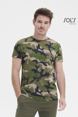 T-shirt, rund krage,(Camo Men)