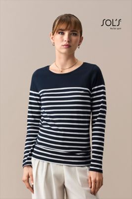 T-Shirt - Women's Long Sleeve Striped Matelot Lsl Women