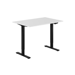 120x80cm - Vit skiva / Svart stativ