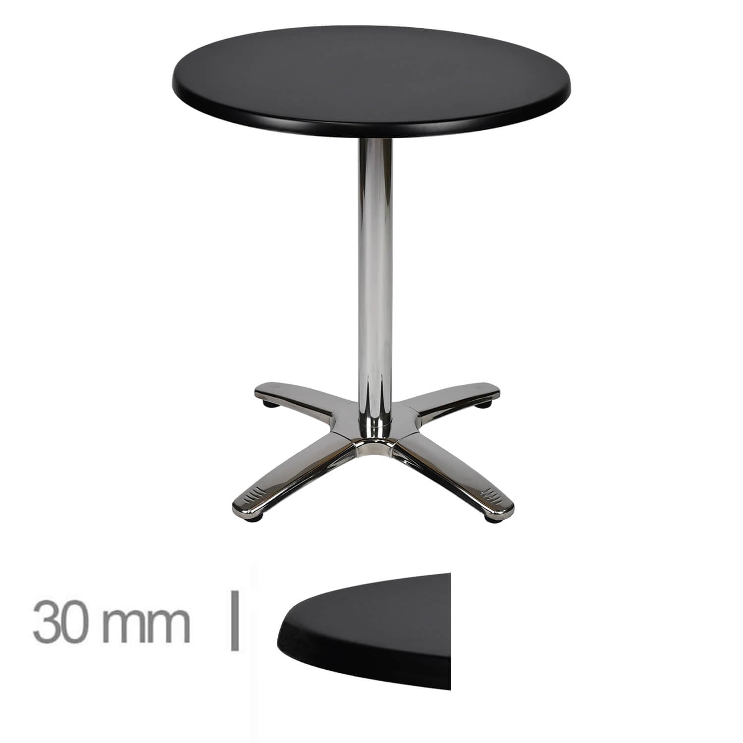 Restaurangbord Werzalit Svart
