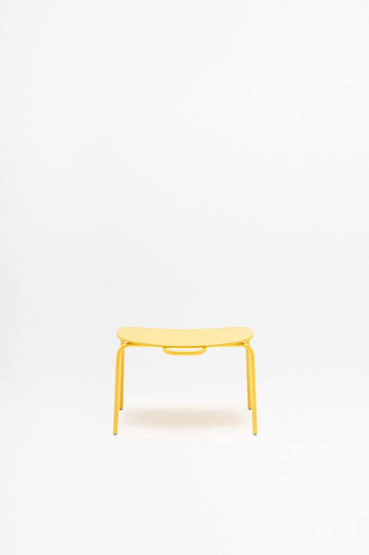 New School Lounge Fotpall plywood, svart