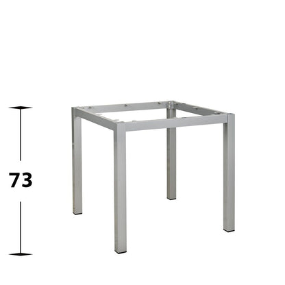 Utebordsstativ Borgholm – Silver / För skiva 80 x 80 cm