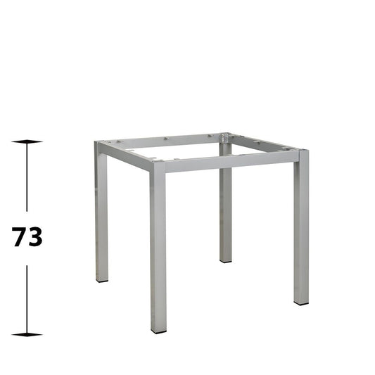 Utebordsstativ Borgholm – Silver / För skiva 80 x 80 cm