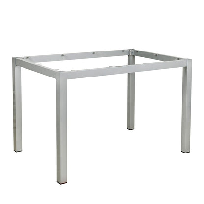 Utebordsstativ Borgholm – Silver / För skiva 120 x 80 cm