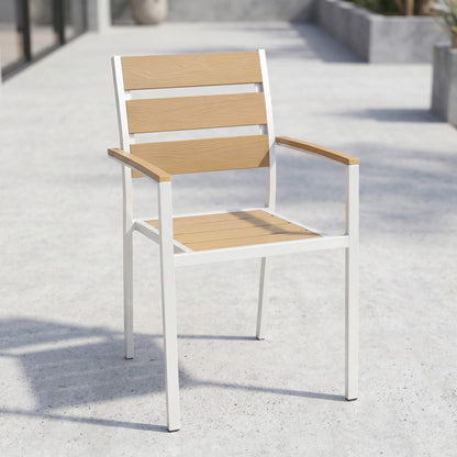 Utestol Sixten – Teak / Med armstöd